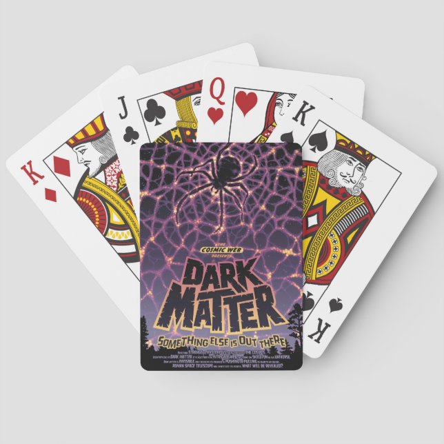 Jeu De Cartes Poster en Matière Noire. (dos)