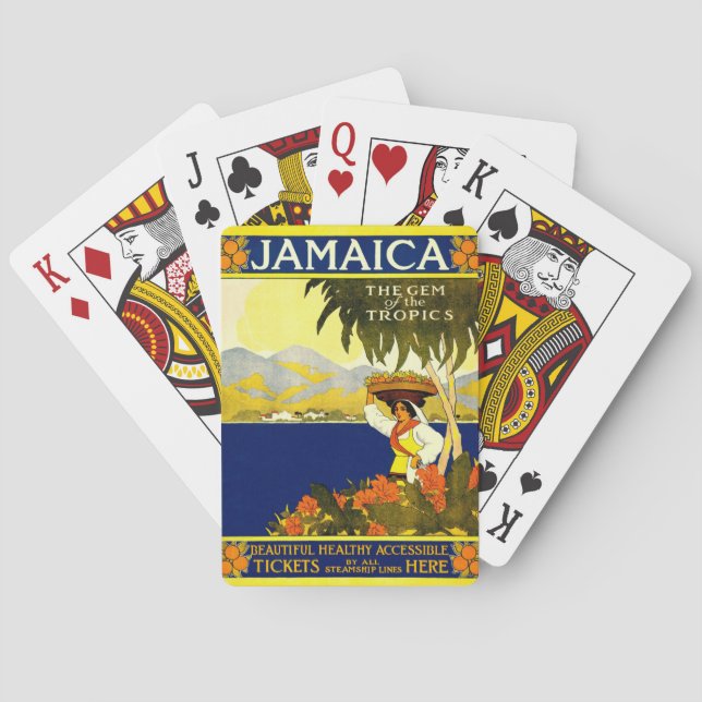 Jeu De Cartes Poster jamaïcain jaune (dos)