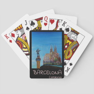Jeu De Cartes Poster Retro Barcelone