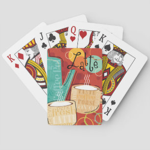 Jeu De Cartes Pot et tasses décoratifs de Latte