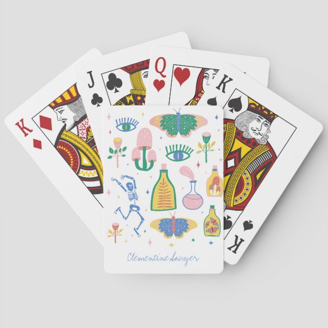 Jeu De Cartes Potion magique de cuisine colorée personnalisée   (dos)