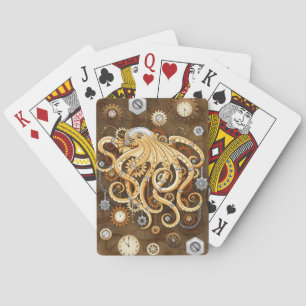 Jeu De Cartes Poulpe Machine de Style Steampunk Surréaliste Rétr