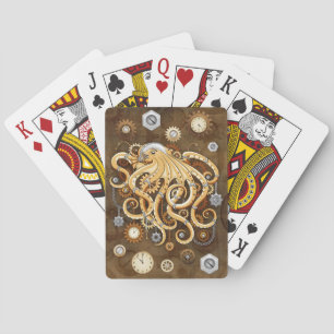 Jeu De Cartes Poulpe Steampunk Rétro Fantastique Mécanique