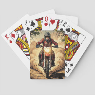 Jeu De Cartes Poussière et détermination Motocross à plein régim