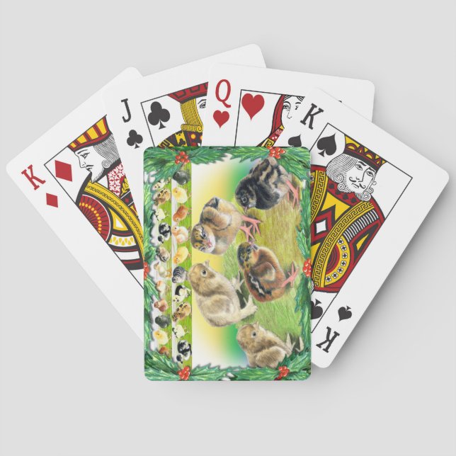 Jeu De Cartes Poussins de Noël (dos)