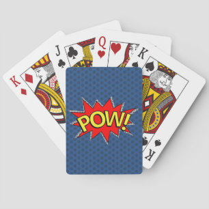 Jeu De Cartes  POW ! - Superhero Comics Book Red/Yellow Bubble
