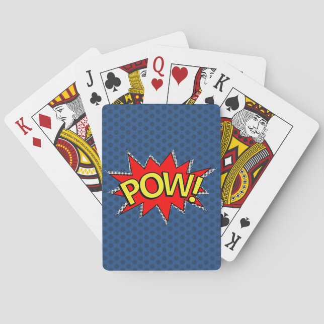 Jeu De Cartes  POW ! - Superhero Comics Book Red/Yellow Bubble (dos)