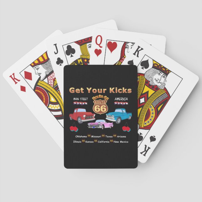 Jeu De Cartes Prenez vos coups de pied. Route 66  (dos)
