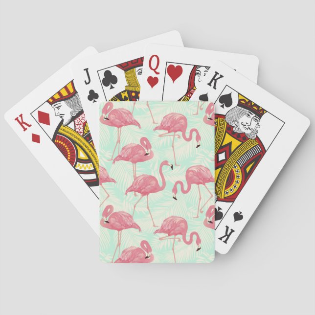 Jeu De Cartes Preppy Chic Elegant Pink Flamingo Motif (dos)