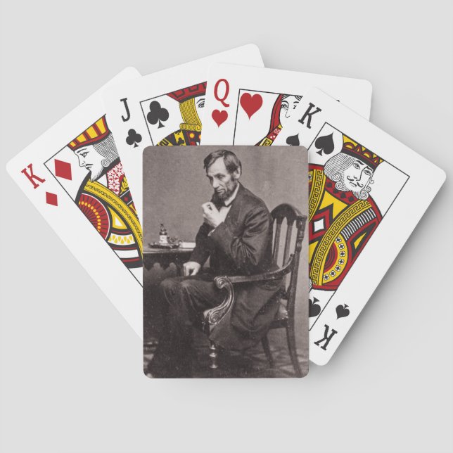 JEU DE CARTES PRESIDENT ABRAHAM LINCOLN 1862 STEREOVIEW (dos)