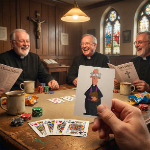 Jeu De Cartes Prêtre tenant la Bible IFunny Caractère du clergé