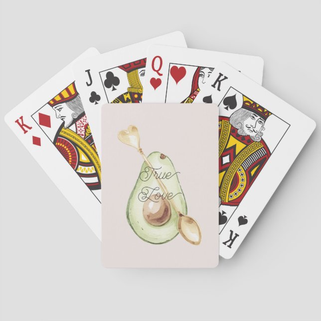 Jeu De Cartes Pretty in Blush Pink Avocado Heart Spoon (dos)