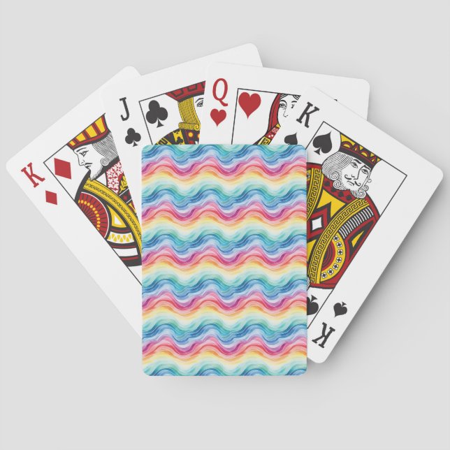Jeu De Cartes Pride Wavy Rainbow Stripes Pattern Summer (dos)