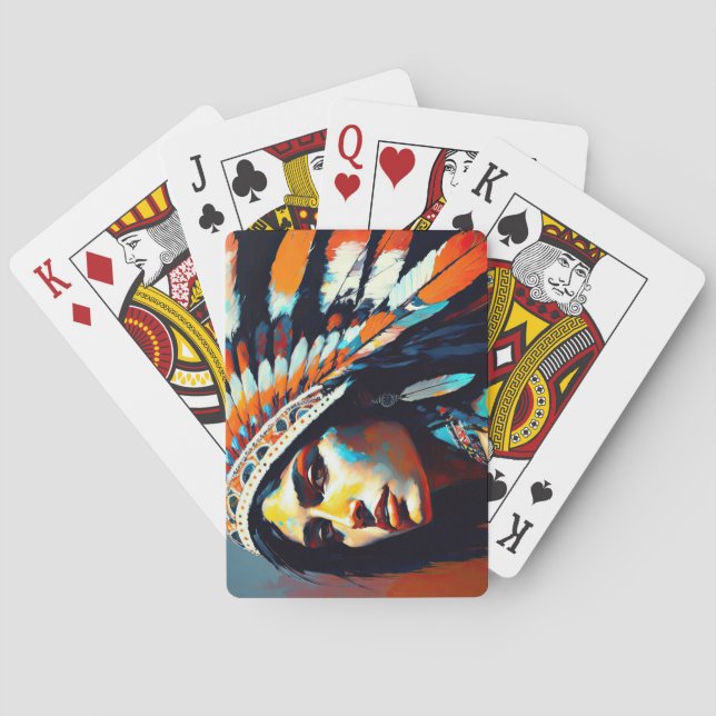 Jeu De Cartes Princesse amérindienne guerrière (dos)