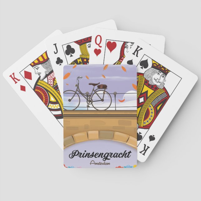 Jeu De Cartes Prinsengracht, Canal Amsterdam poster Voyage (dos)