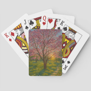 Jeu De Cartes Printemps Éveil - Paysage de l'arbre florissant