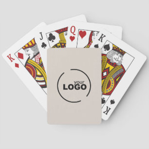 Jeu De Cartes Professionnel Moderne Logo d'entreprise Beige
