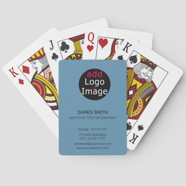Jeu De Cartes Professionnel Personnalisable Business Chic Dusty  (dos)