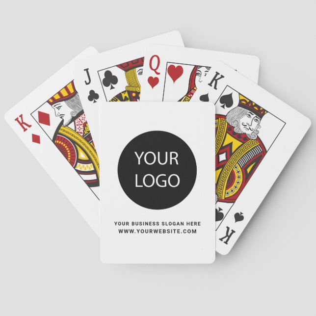 Jeu De Cartes Professionnel Personnalisé Logo Entreprise Blanc (dos)
