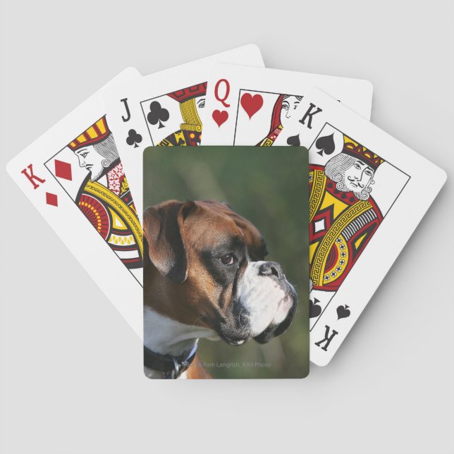 Jeu De Cartes Profil de côté de chien de boxeur (dos)