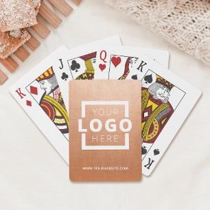 Jeu De Cartes Promotion du logo d'entreprise personnalisé Rose d