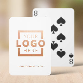 Jeu De Cartes Promotion du logo d'entreprise personnalisé Rose d