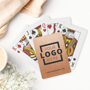 Jeu De Cartes Promotion du logo d'entreprise personnalisé Rose d