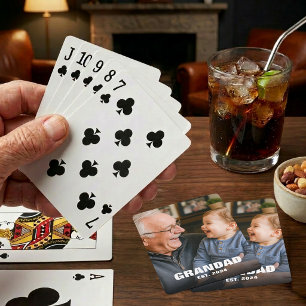 Jeu De Cartes Promu Grand-Père Établie Photo