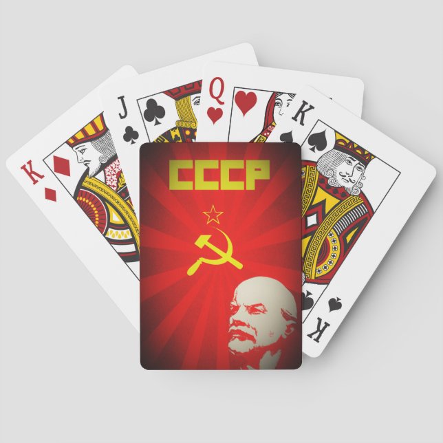 Jeu De Cartes propa rouge communiste de l'Union Soviétique (dos)