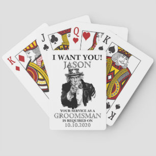 Jeu De Cartes Proposition Groomsman Best Man Oncle Sam Je veux q