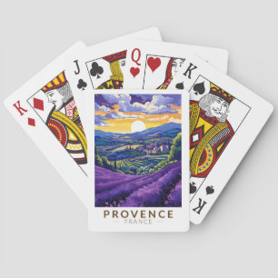Jeu De Cartes Provence France Lavender Travel Art Vintage