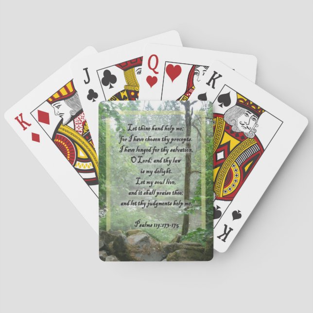 Jeu De Cartes Psaumes Écriture jouer aux cartes (dos)