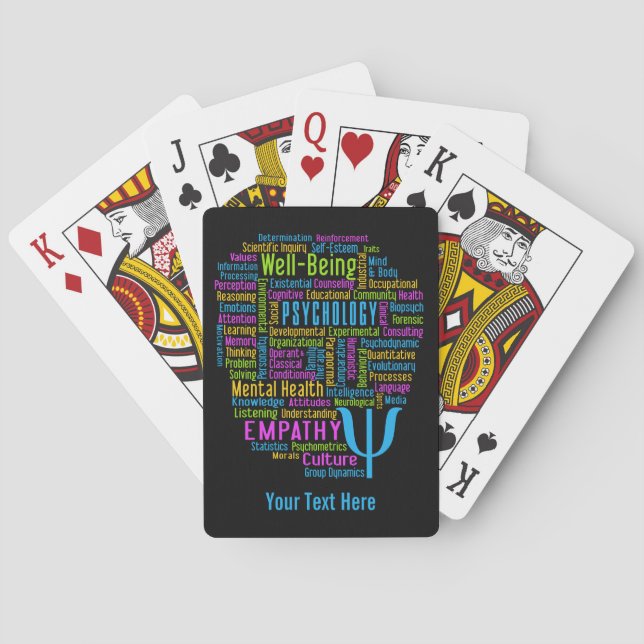 Jeu De Cartes PSYCHOLOGIE Word Cloud personnalisation jouer cart (dos)