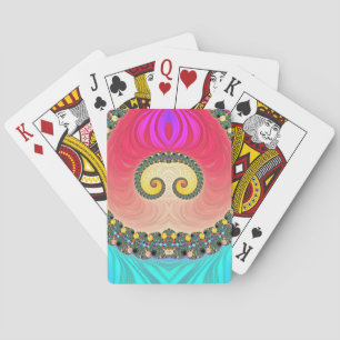 Jeu De Cartes Purple Aqua Red Green Design ~ Original