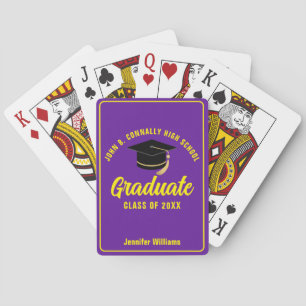 Jeu De Cartes Purple Jaune Graduation Custom 2025 Graduate