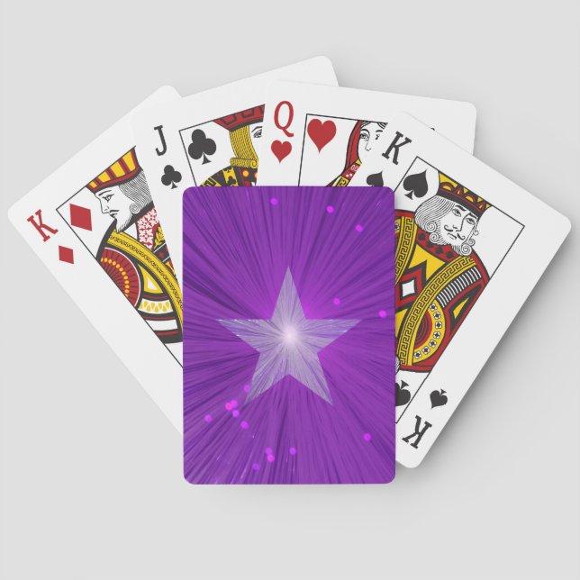 Jeu De Cartes Purple Star jouant aux cartes (dos)
