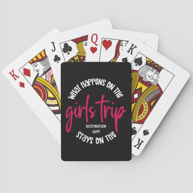 Jeu De Cartes Que se passe-t-il sur les filles Trip Funny Custom (dos)