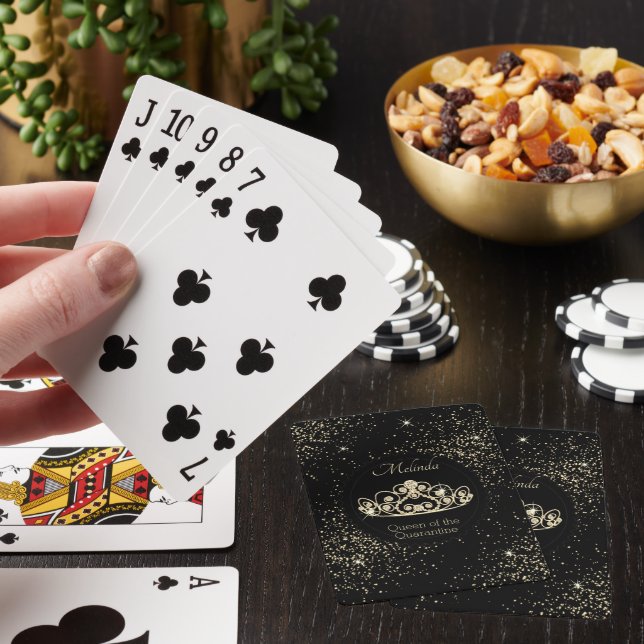 Jeu De Cartes Queen - Gold Sparkle (In Situ)
