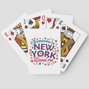 Jeu De Cartes Quelqu'un à New York m'aime Design Rétro Drôle