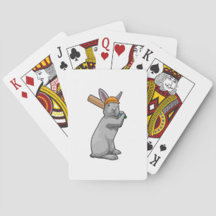Jeu De Cartes Rabbit au cricket avec chauve-souris de cricket