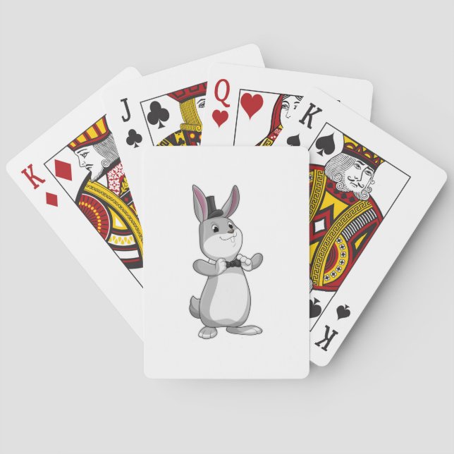 Jeu De Cartes Rabbit avec chapeau et cravate de la ceinture (dos)