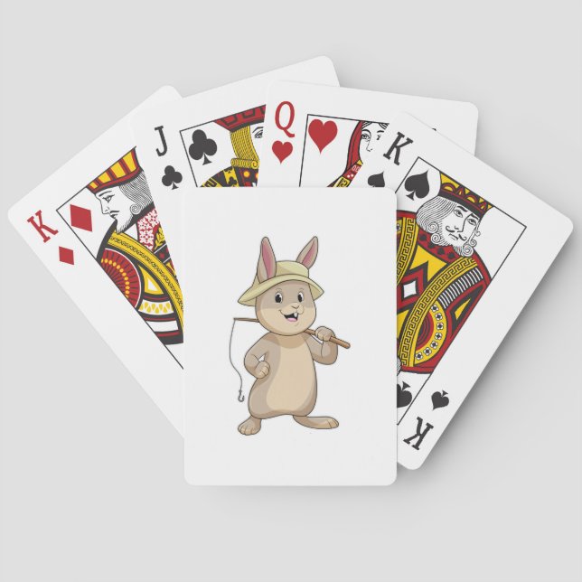 Jeu De Cartes Rabin comme Fisher avec canne à pêche (dos)