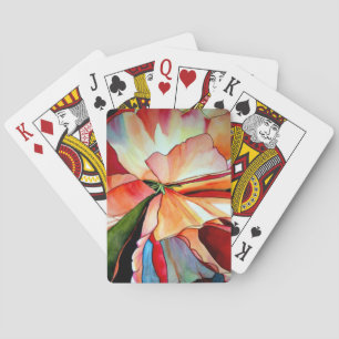 Jeu De Cartes Rainbow Begonia flower watercolour original