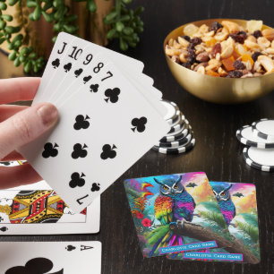 Jeu De Cartes Rainbow Owl Cute ajouter nom enfants Match Jeu