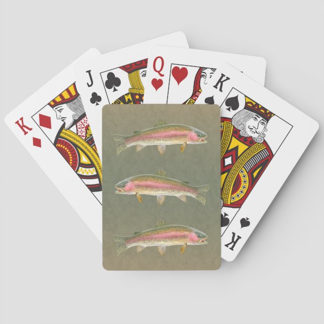 Jeu De Cartes Rainbow Trout Pêche Cartes de Jeu (dos)