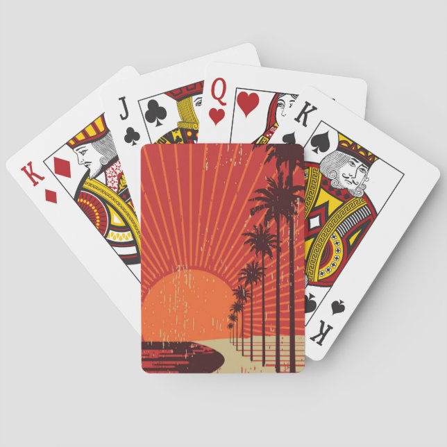 Jeu De Cartes Rangée de palmier (dos)