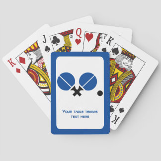Jeu De Cartes Raquettes de ping-pong de ping-pong et bleu boule