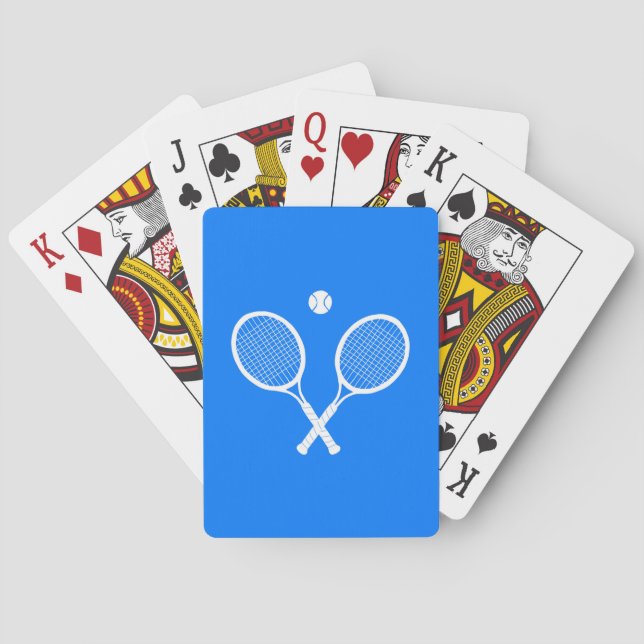 Jeu De Cartes Raquettes de tennis Arrière - plan bleu (dos)