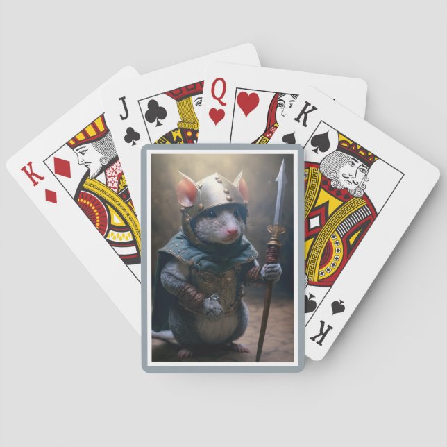 Jeu De Cartes Rat médiéval avec cartes de jeu Spear (dos)