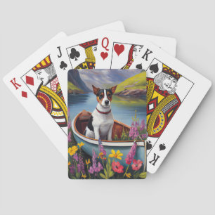 Jeu De Cartes Rat Terrier sur une pagaie : Une aventure panorami